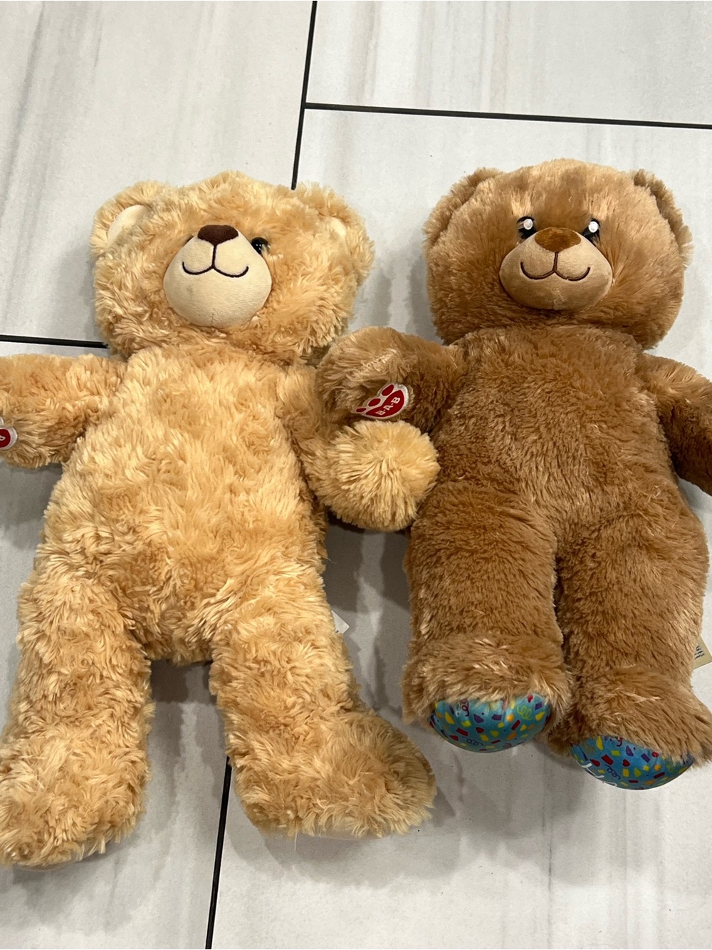 Lot Of 2 Build A Bears - Brown - 2016 & Birthday Bear 2019